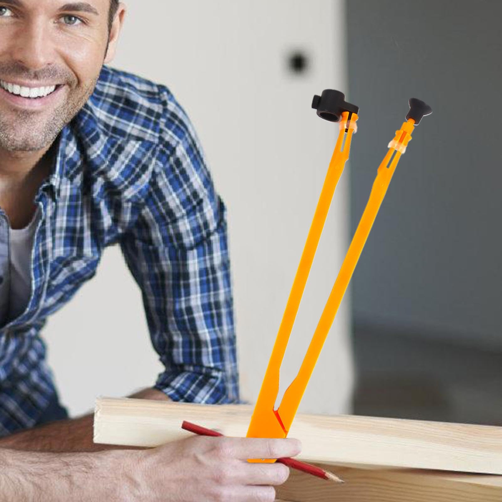Brújula grande para dibujar círculos, herramienta de dibujo de brújula para carpintería con ventosa, brújula de dibujo ligera, herramienta de dibujo profesional para profesores, diseñadores,