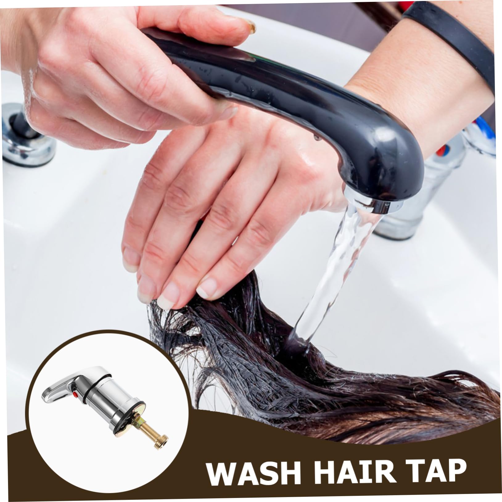 2 Pezzi Rubinetto Miscelatore Professionale per Lavaggio Rubinetto per Ciotola Shampoo Design Elegante e Facile Utilizzo Adatto per Lettini e Lavabi da Parrucchiere Materiale