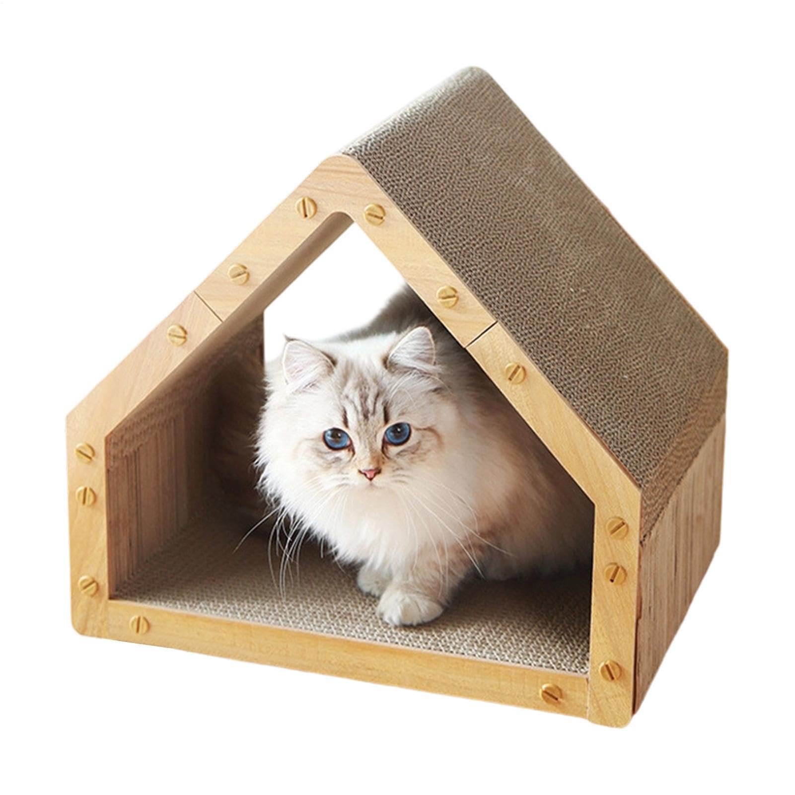 Una casa rascadora para Gatos Cama Interactiva de Juego para Mascotas y | Tablero Rascador para Gatos El en interior exterior escalada hogar dormitorio apartamento dormir y descanso