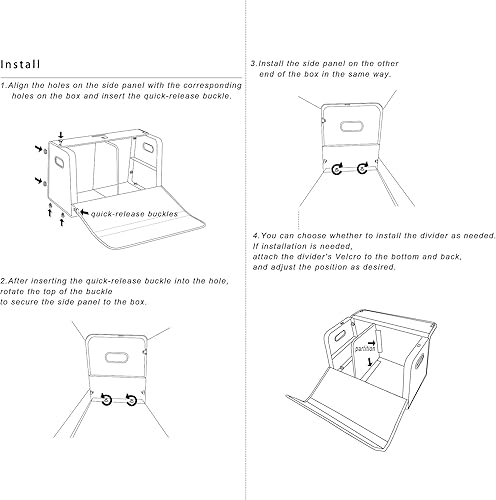 Miniatura 7 de GMQ Organizador de maletero de automóvil para SUV, organizadores de automóvil y almacenamiento con almacenamiento plegable, gran capacidad para SUV,