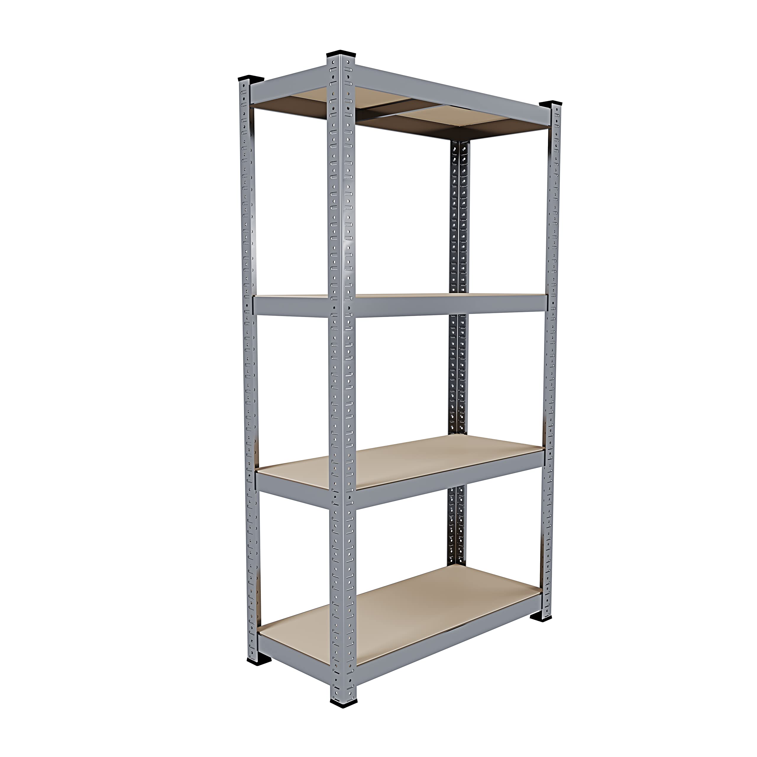 Arreditaly 2 Scaffali In Metallo E MDF Scaffale Ad Alta Portata Fino a 700 kg Con 4 Ripiani Regolabili Ideale Per Garage Officina Cantina Capannone Magazzino Design Modulare 160 x 80 x 40 cm (2)
