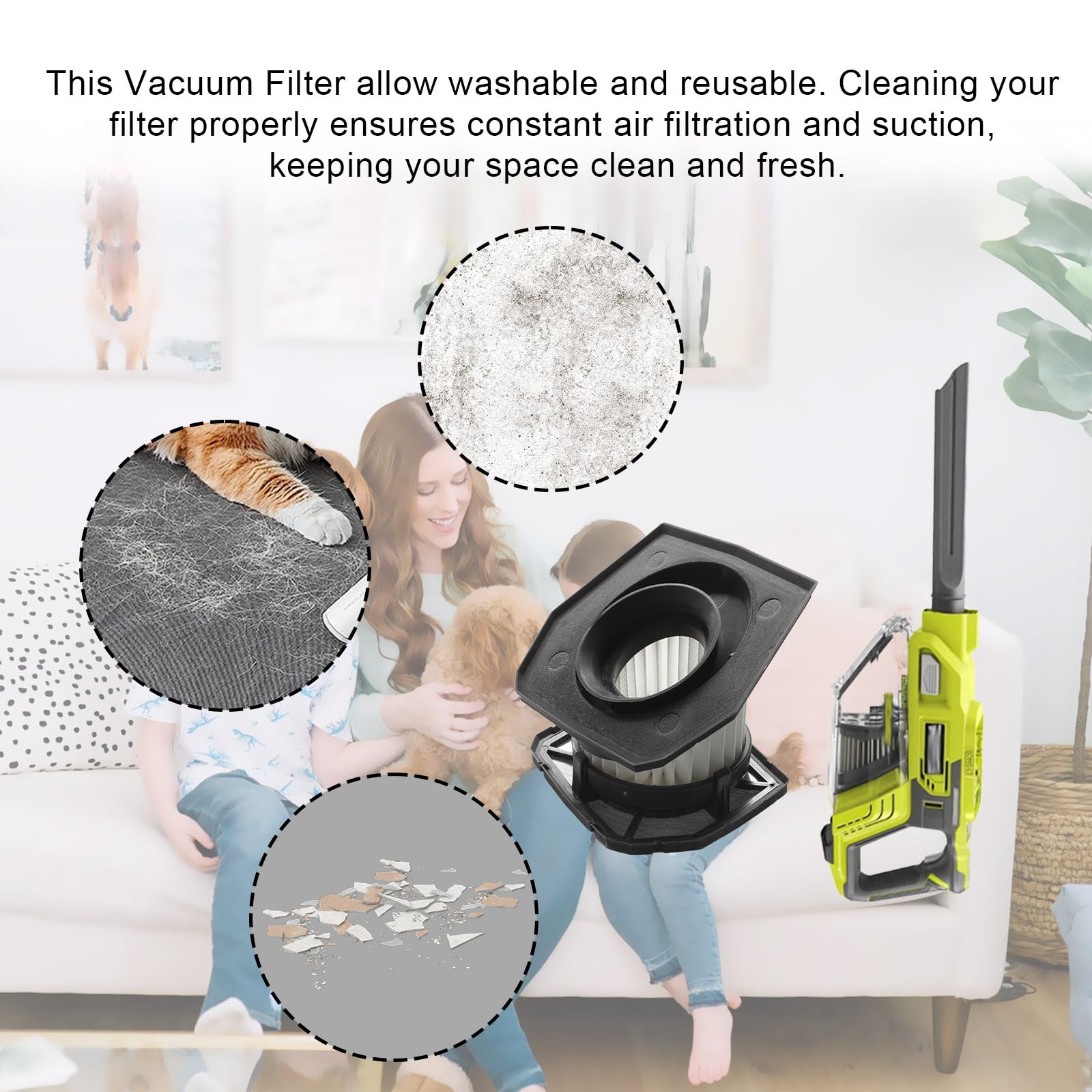 Genuine Ryobi Vacuum Filter For P724 Stick Vac - 206700006 3 thumbnail image