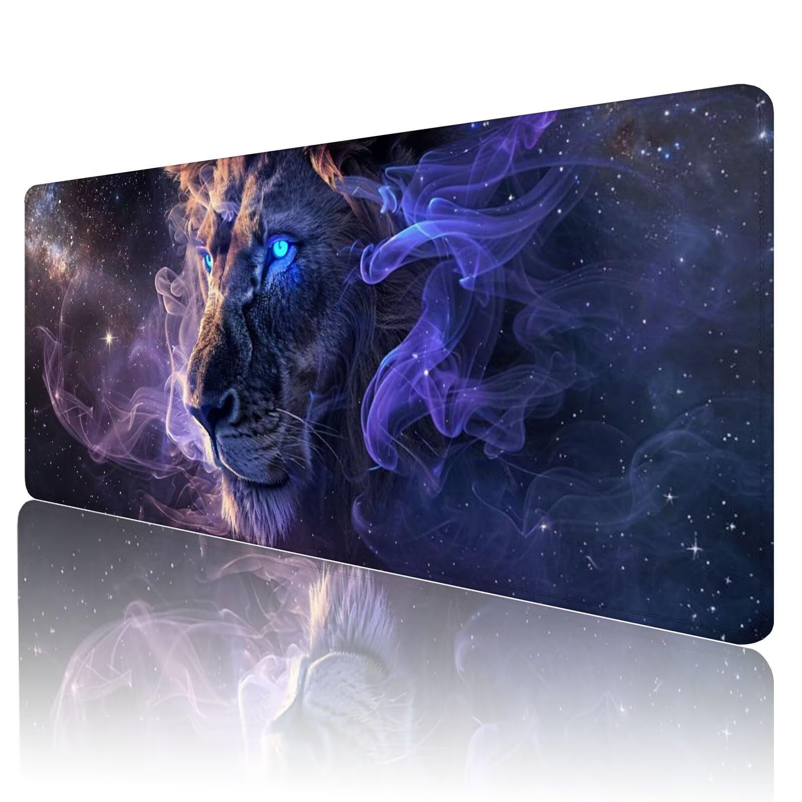 Podkładka pod mysz do gier gwiaździste niebo duża podkładka pod mysz XXL 1800 x 900 mm podkładka pod mysz do gier lew podkładka na biurko zwiększona precyzja i prędkość dla stabilnego chwytu na