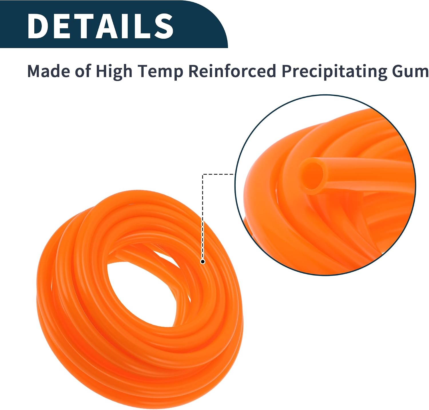 Compatible with Vacuum Tubing Hose Line Orange 354FT 5/8" 16mm ID 3mm Thickness 1 Pc 130PSI Max Pressure