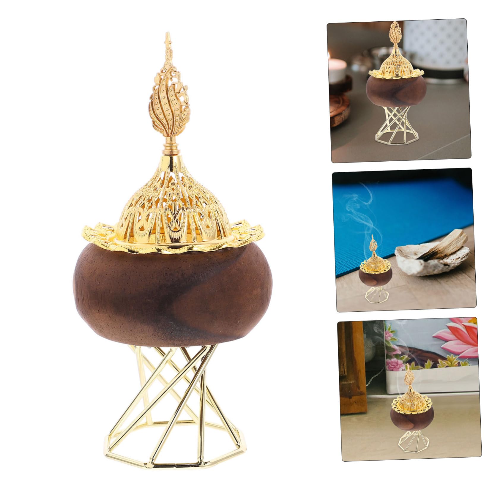 Ciieeo 3St graceling büroradio geschen fleab wundrrschön Räucherstäbchen Weihrauchbrenner schmücken Räucherkerzenbrenner Desktop-Schmuck Halter für Weihrauchbrenner hölzern