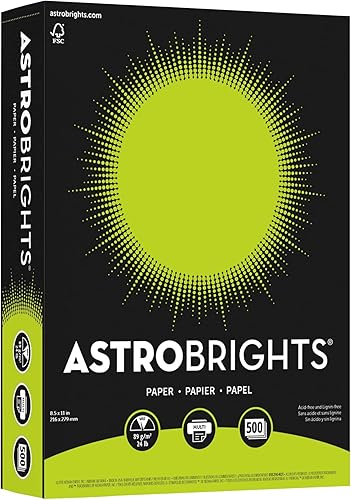 Astrobrights Papel de color, 8.5" x 11", 24 lb89 GSM, Azul Blast-Off, 500 hojas (21906)