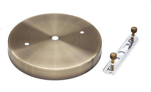 Miniatura 4 de binifiMux Paquete de 2 portalámparas de bronce de 4.7" 4.724 in x 0.787 in Kit de toldo de techo placa de techo base de chasis accesorios de luz