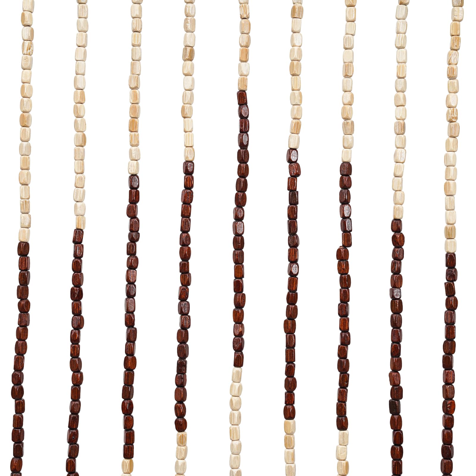 Rideau de perles en bois - 90 x 220 cm - 31 brins - Perles en bois - Rideau de porte - Séparateur de pièce - Protection contre les insectes - Pour chambre à coucher, salon, portes, fenêtres