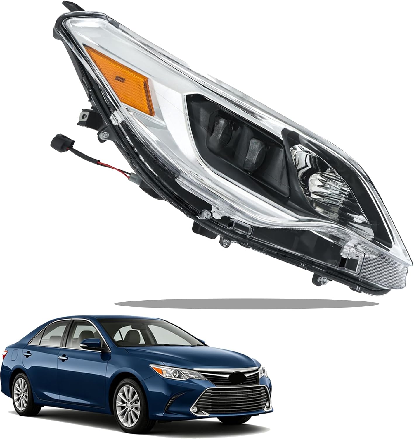 Right Headlight Assembly Halogen Headlamp Passenger Side Replacement for Av-a-lon 2013-2015 Replacement for TO2503215