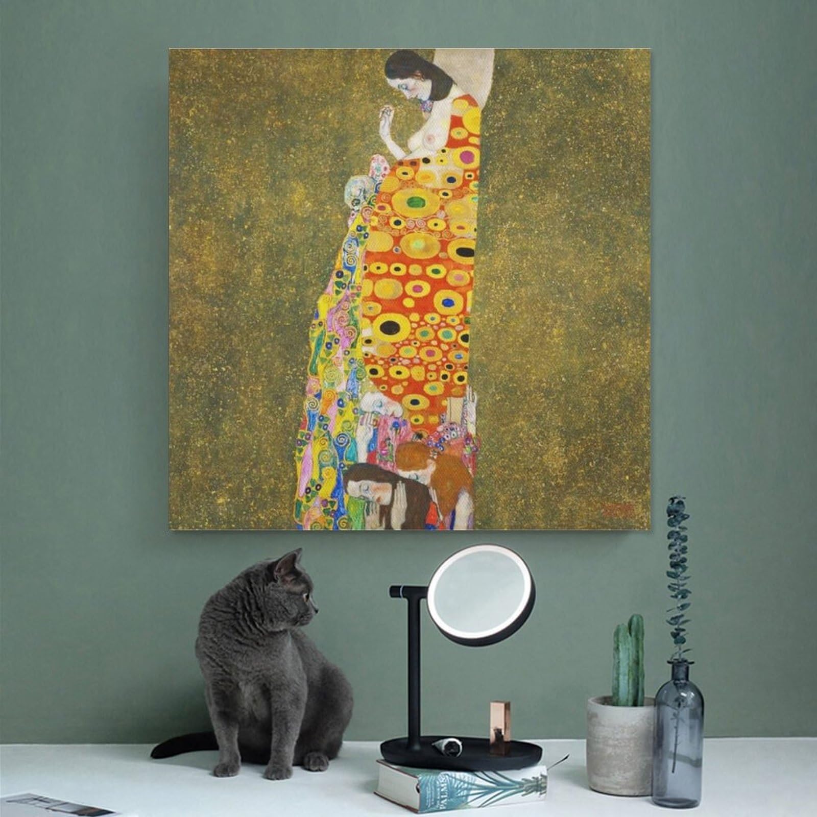 GUSTAVKLIMT、クリムト、扇を持つ婦人、希少な画集より、新品高級額