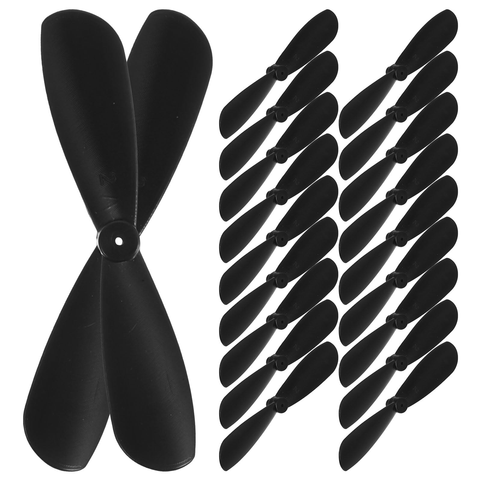 Vaguelly Eliche di Ricambio per Motore Aereo Rc 45mm Foro 0,75mm 10 Paia Eliche Mini 2 Pale Compatibili Giocattoli in Plastica Abs per Varie Applicazioni