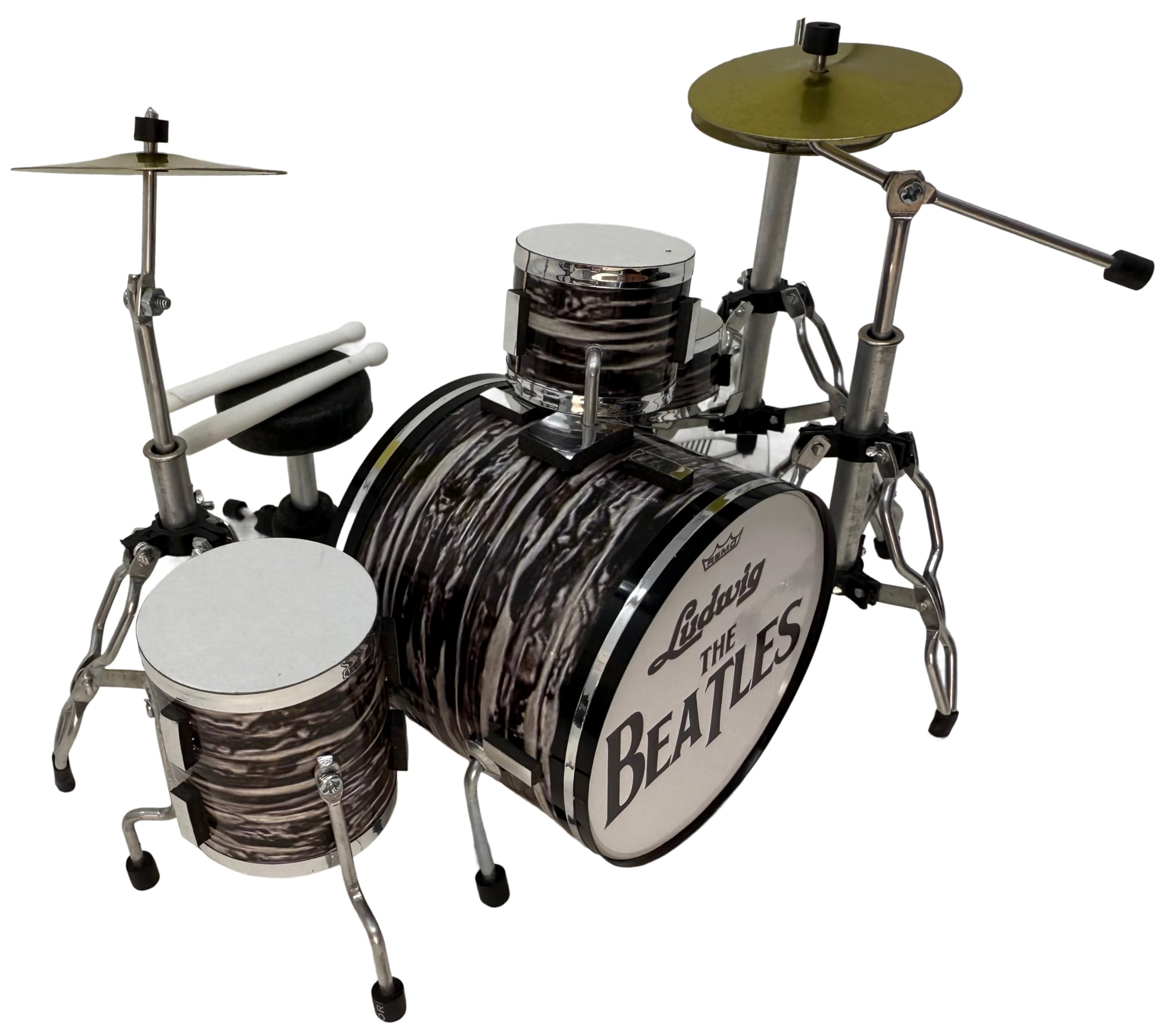 ROCKSTAR - Miniatura Bateria Acustica Black Flow BMD-001 Regalo Musical
