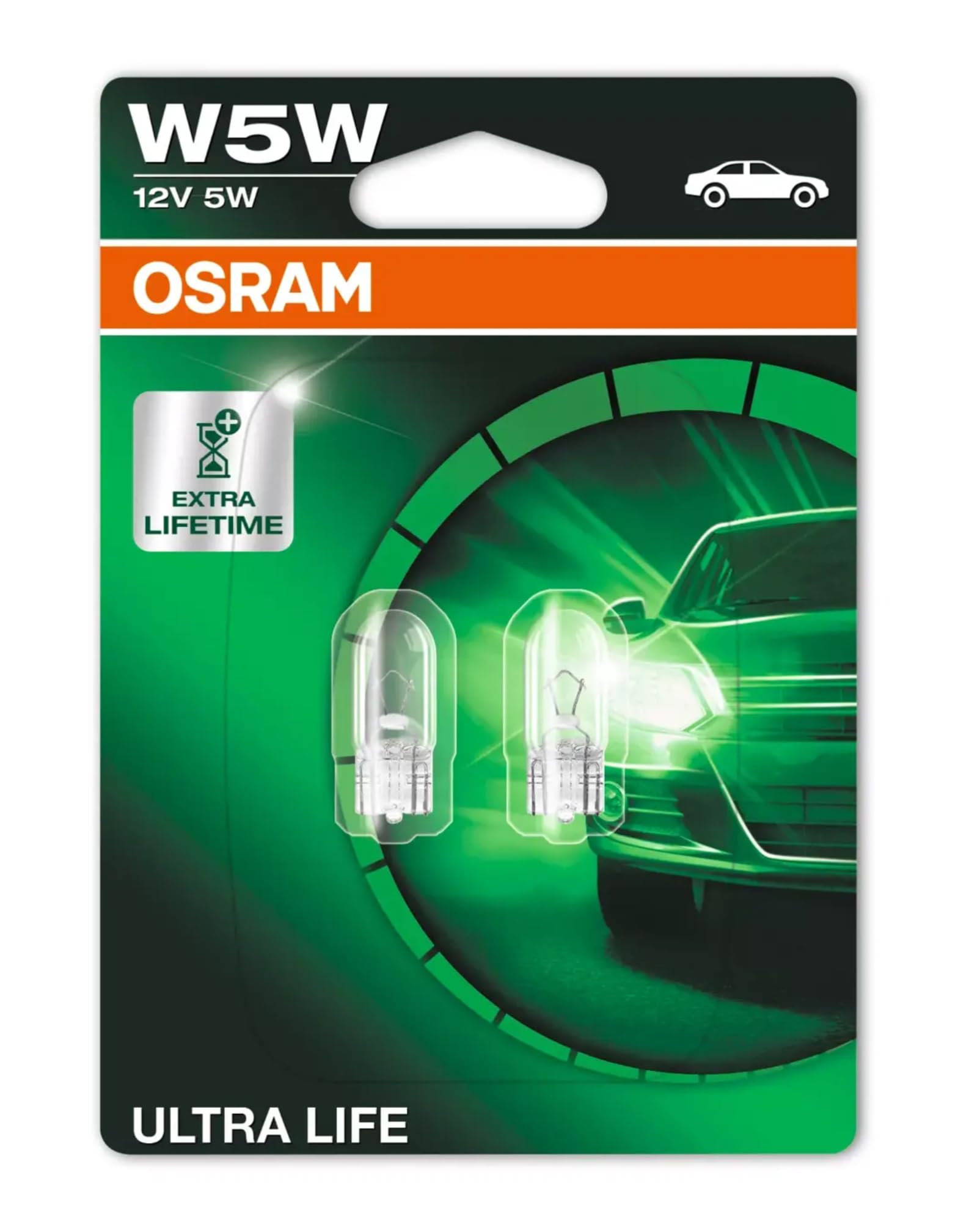 Osram ULTRA LIFE, W5W, Double Blister (2 lamps)