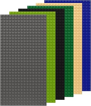 6 Pack 10"x5" Classic Building Brick Toy Base Plate 32x16 Studs