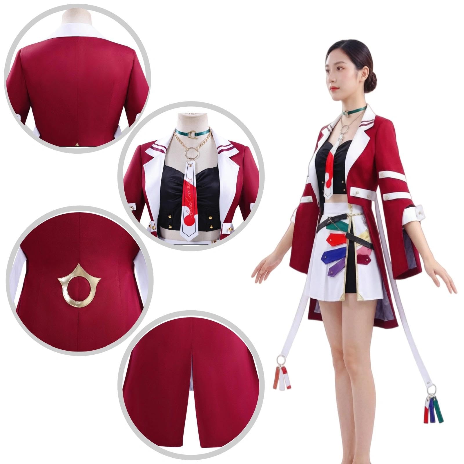 Halloween Kostüm für Erwachsene, Karneval Rollenspiel Cosplay Komplettset –Forever Young Stil
