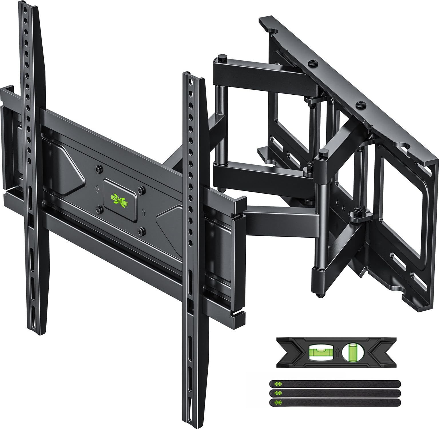 USX MOUNT Full Motion TV Wall Mount for Most 32-70 inch TVs up to 99 Lbs, Wall Mount TV Bracket with Articulating Swivel Tilting, TV Mount Fit 12" 16" Wood Studs, Max VESA 400x400mm, XMM903 - 2
