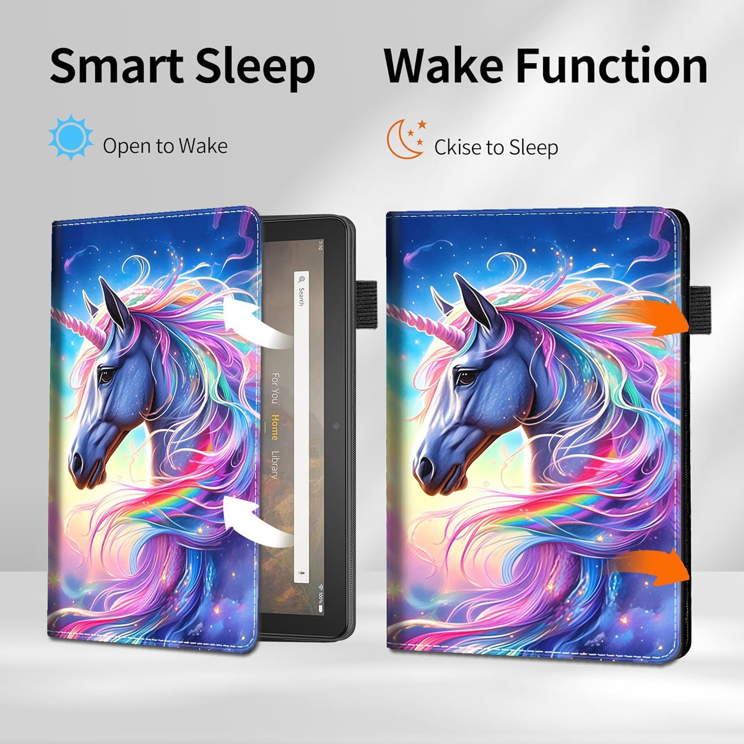 Case for Amazon Kindle Fire Max 11 Tablet (13th Generation, 2023 Release) - Slim Fit Standing Cover with Auto Sleep/Wake for All-New Fire 11 Max Tablet，Colorful Horses