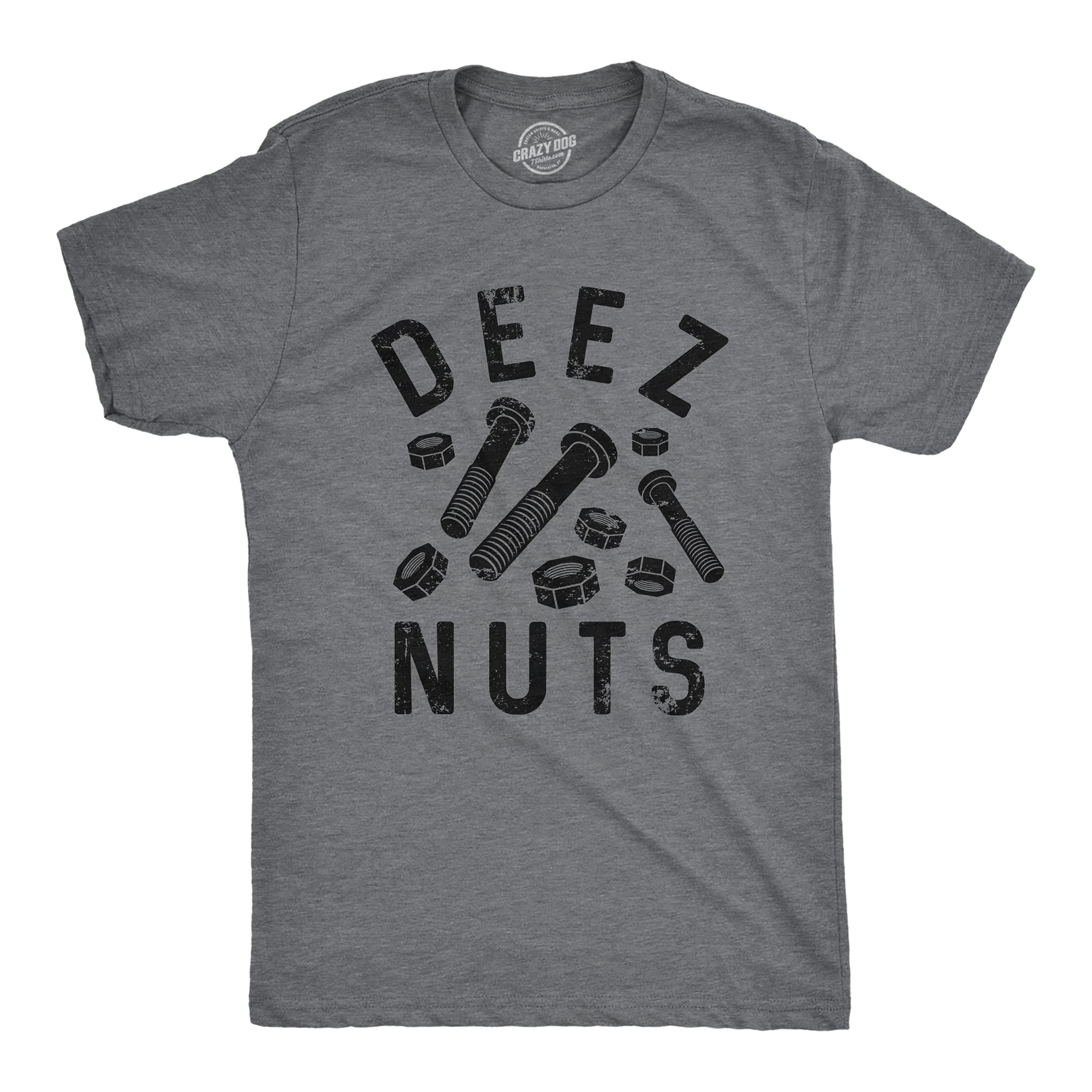 Mens Deez Nuts Tshirt Funny Father's Day Tools Handyman Graphic Novelty Tee