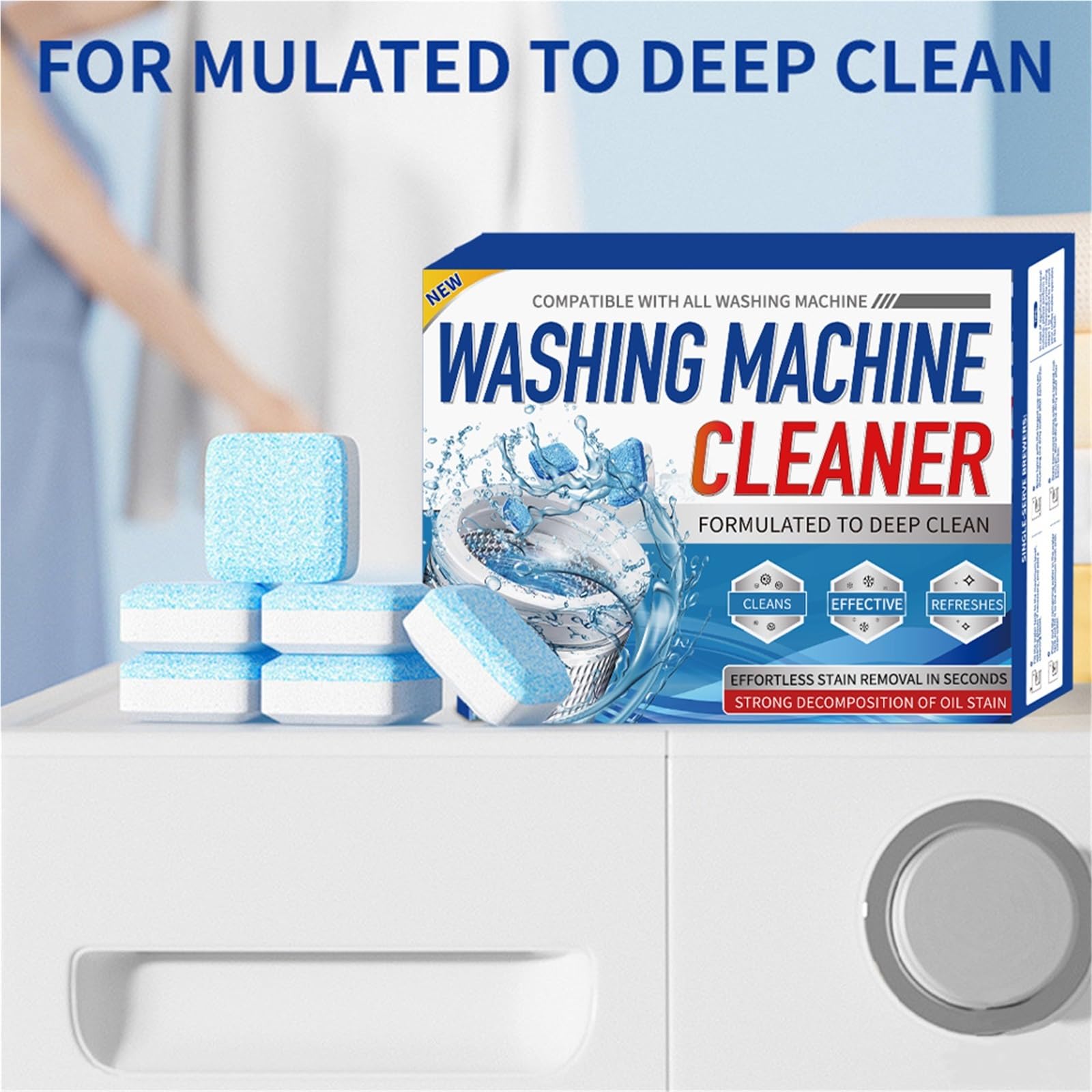 washing machine cleaner tablets Limpiador de tambor for lavadora, lavavajillas, pastillas efervescentes, quitamanchas