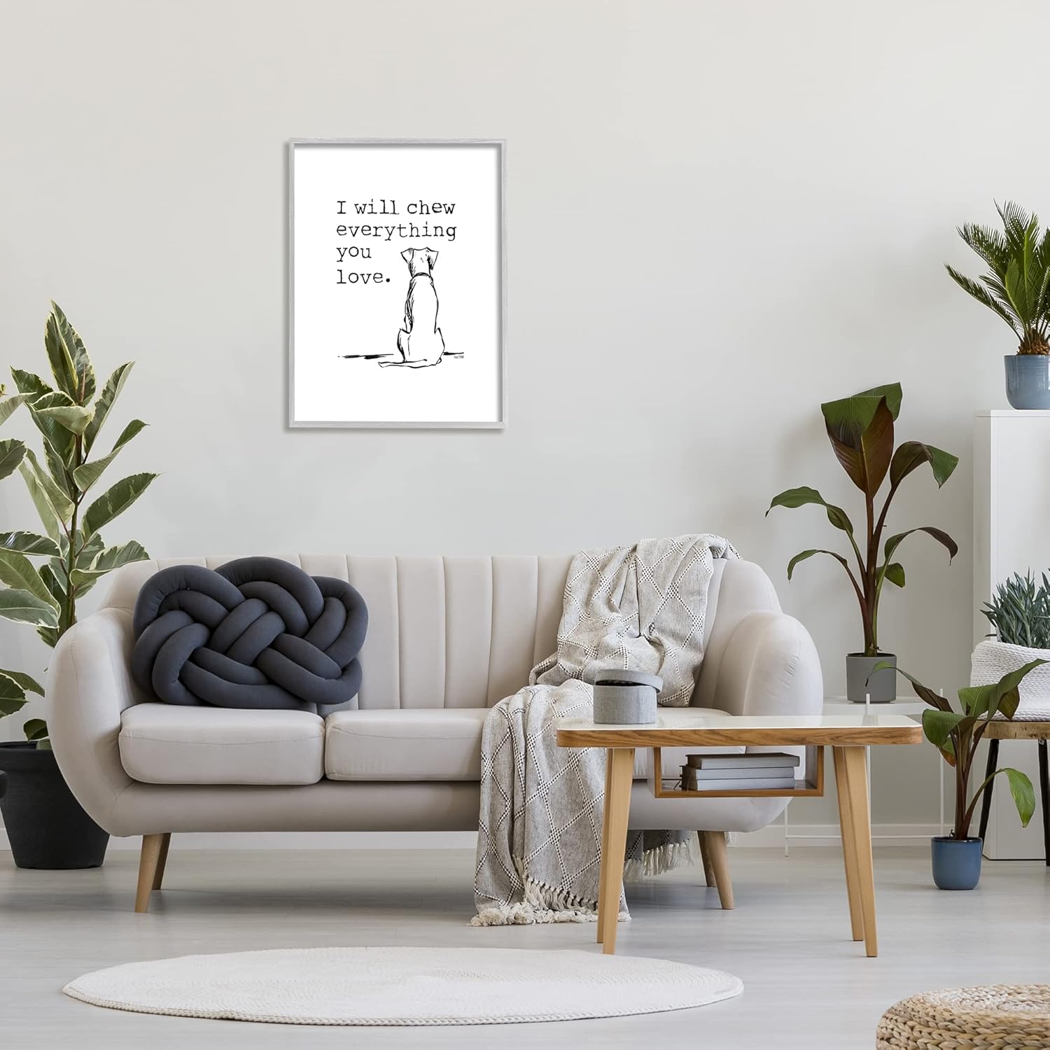 Stupell Industries Will Chew Everything You Love Funny Dog Framed Giclee Art, Design by House Fenway