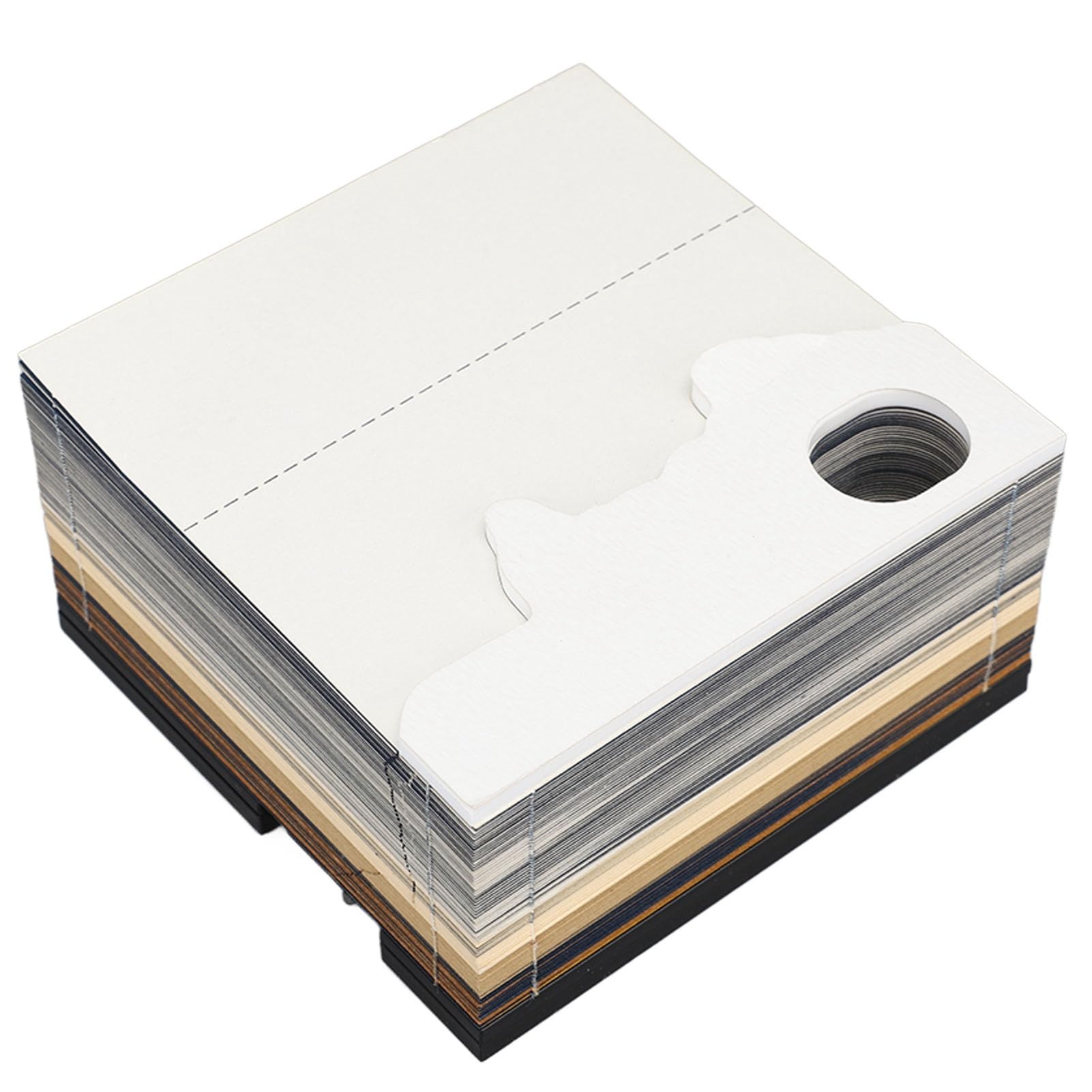 Trisar 3D Memo Pad, 2024 Calendar Paper Carving Art Sticky Notes, Fantasy Castle 3D Paper Card Craft, DIY Post Notes, Desk Decoration