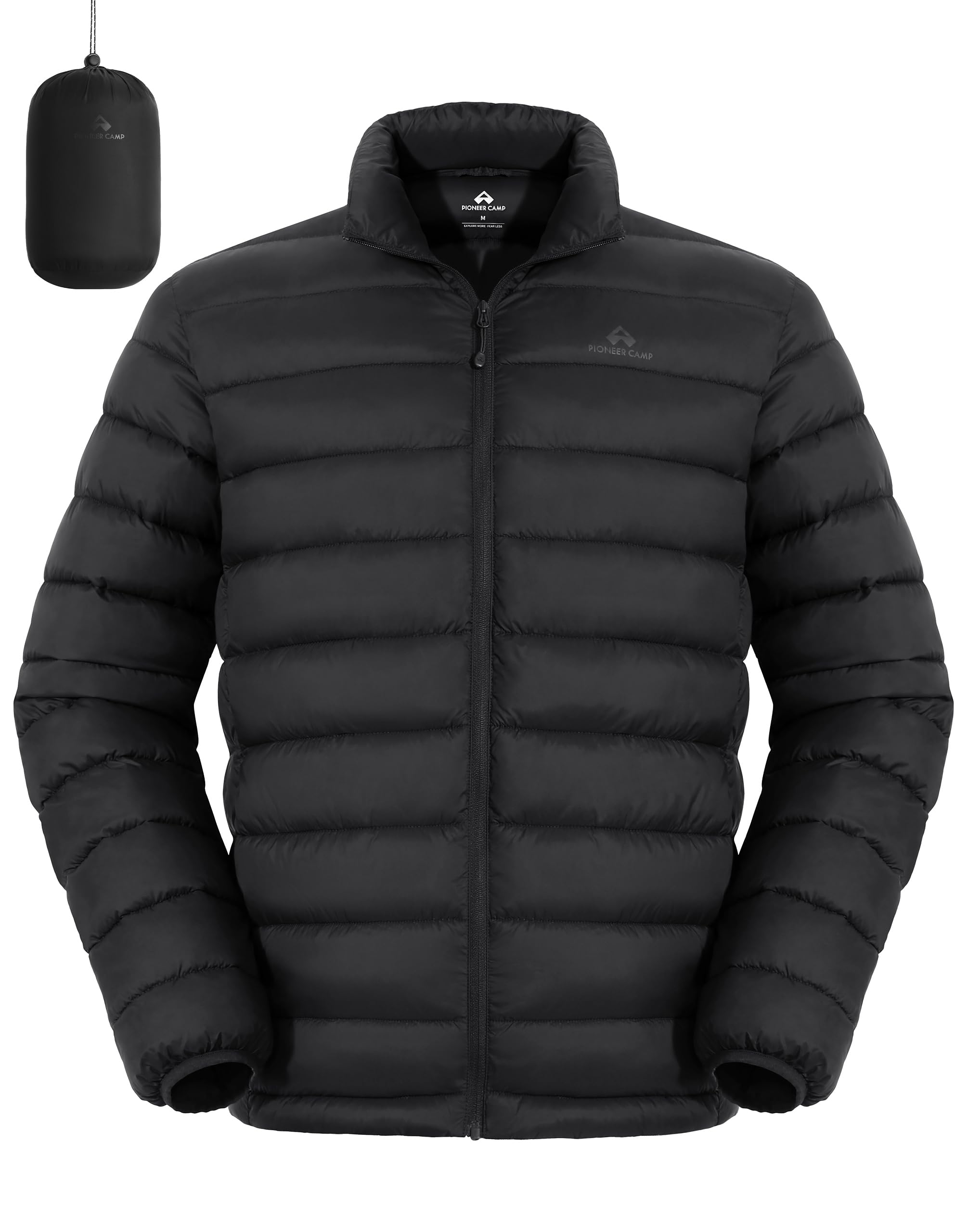 Pioneer Camp Winterjacke Herren Verpackbar Outdoor Wasserdicht Puffer Jacke Mit 4 Taschen für Freizeit, Wandern & Reisen