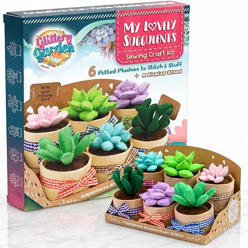 Kit de création de plantes succulentes en feutre. Faites 6