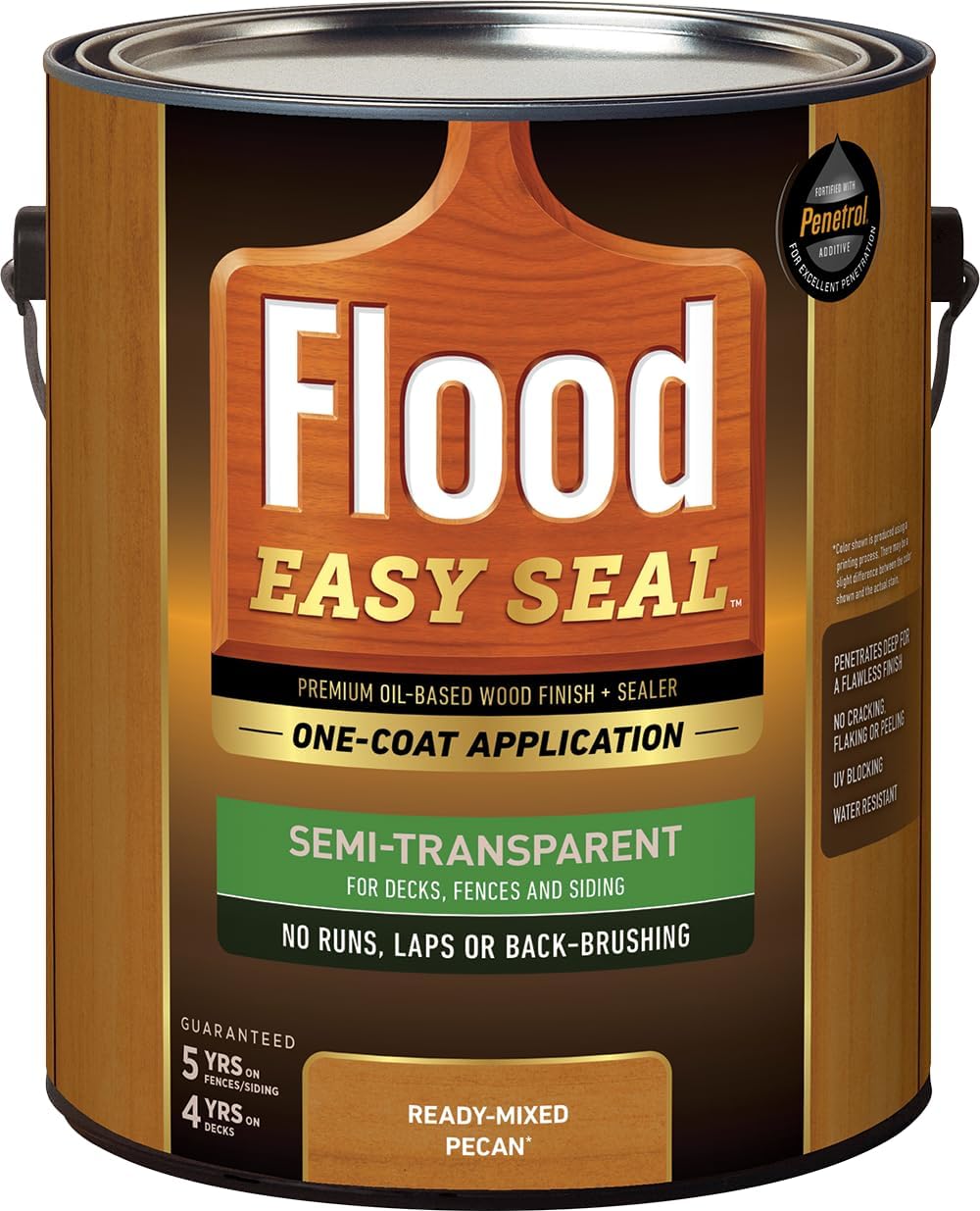 Flood Easy Seal 1 gal. Pecan Semi-Transparent Exterior Wood Finish