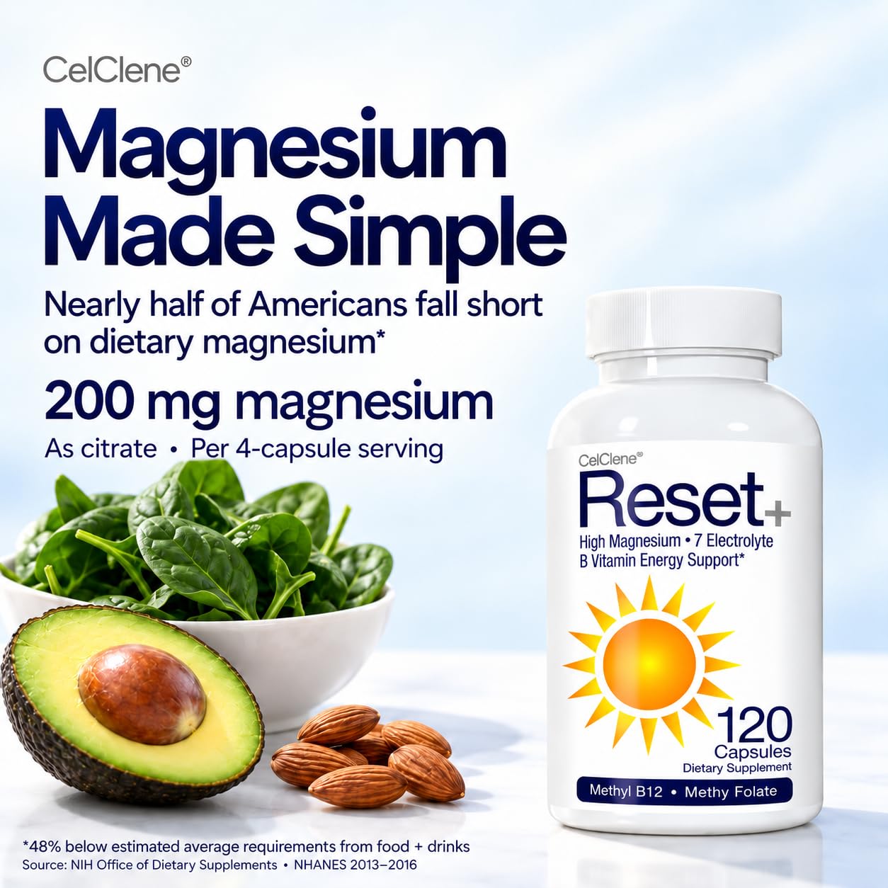 Reset+, 7 Energy Electrolytes, High Methyl B12, Methyl Folate, Pink Salt, High Magnesium, Super B Complex, Green Tea & Green Coffee Extracts, Biotin, Zinc, 72 Trace Minerals — Amazon image 6