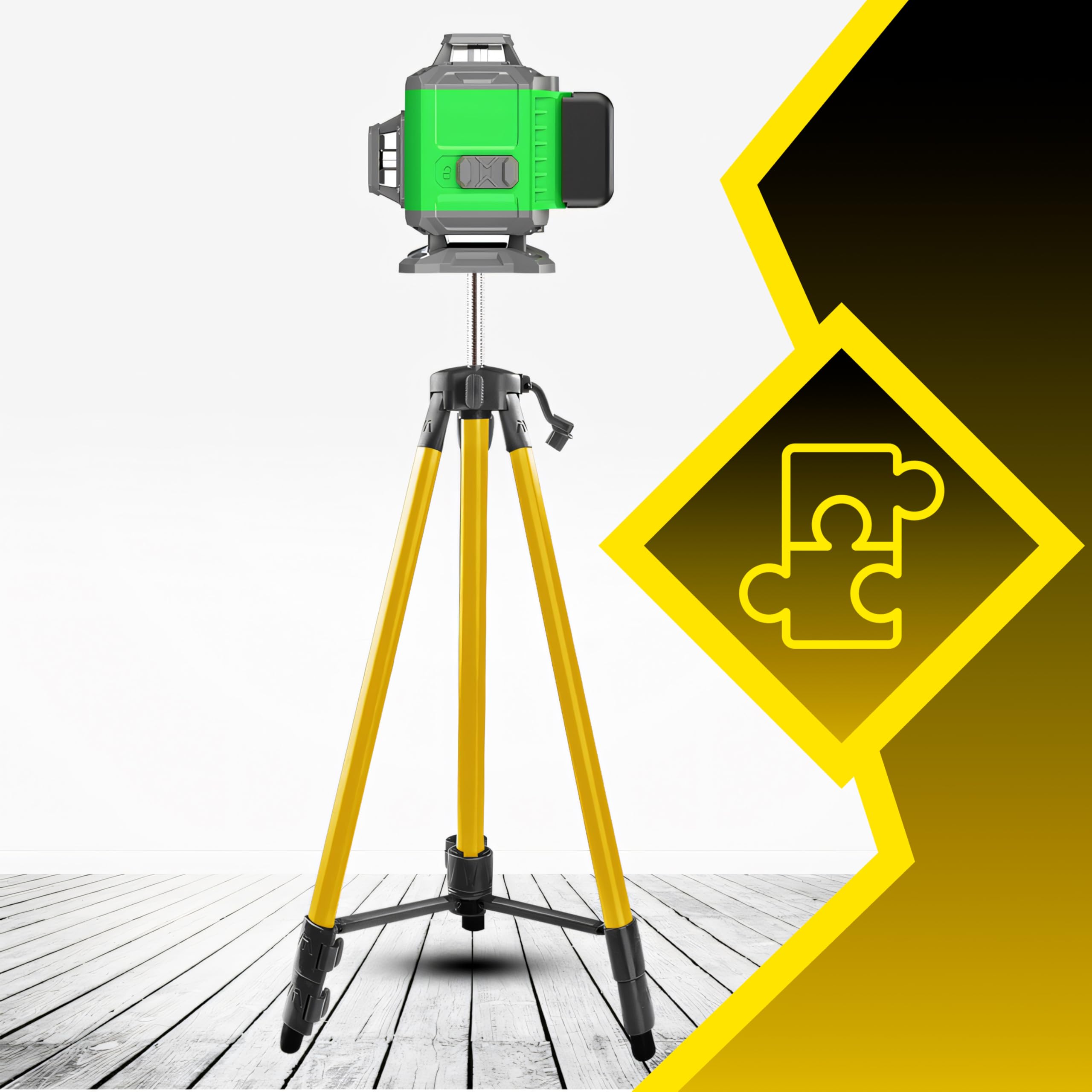 Retoo Trépied de Niveau Laser et Projecteurs 44–119 cm, Télescopique Support Aluminium Avec Filetage 5/8", Niveau À Bulle Intégré, Pied De Chantier Pour Atelier, Garage