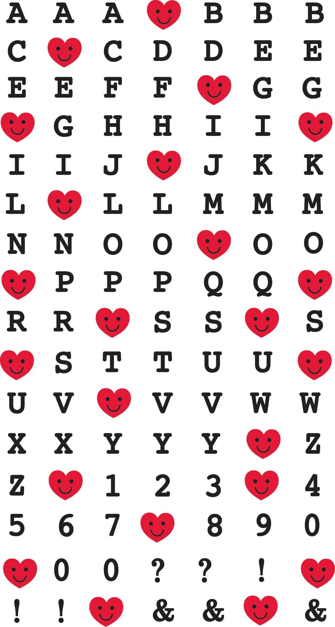 EK SuccessBrands Sticko Stickers, Happy Heart Alphabet