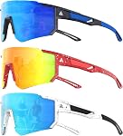 3 Pack Kids Sunglasses for Boys Girls Age 4-14, Youth Baseball Sunglasses, Cycling Softball Running UV Protection Sport
