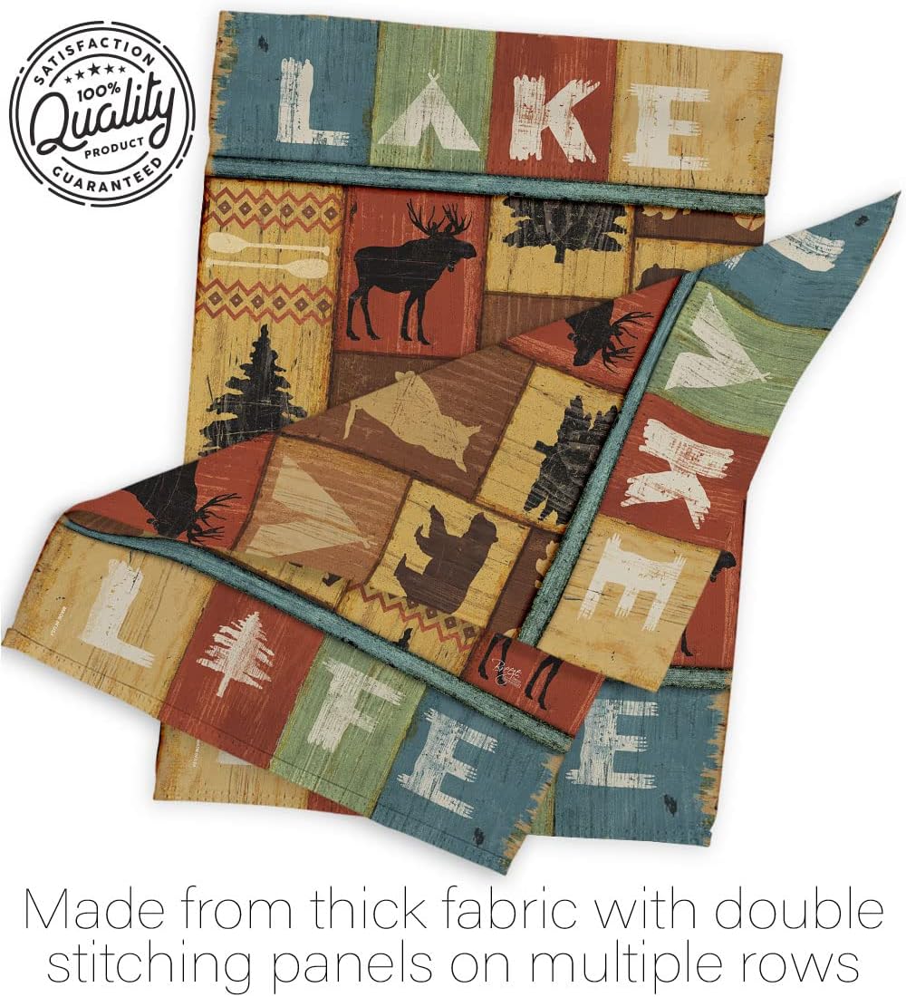 Breeze Decor OU-H-109055-IP Lake Life Decorative Vertical House Flag, 28" x 40", Multicolor