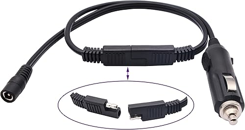 Miniatura 7 de Cable de conectores de CC a SAE, enchufe SAE a CC de 0.217 in x 0.083 in, adaptadores hembra para panel solar de RV, paneles de batería solar,