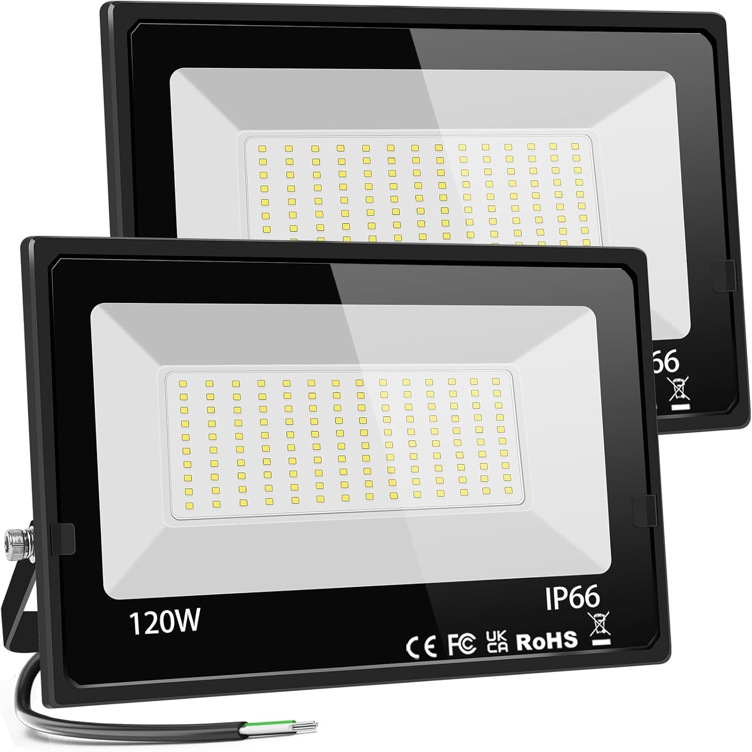 monococo LED Outdoor Flood Lights 80W 3Pack,Upgraded 8000LM Super Bright Spot Security Lights IP66 Waterproof, Cooling & Lamp Beads, 5000K Exterior Outside FloodLights for Yard Garage Stadium