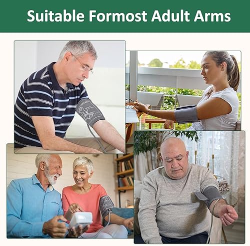 Miniatura 6 de Brazalete de presión arterial extra grande de 9-21 pulgadas, compatible con Omron y otras marcas de repuesto para brazos normales y grandes (solo