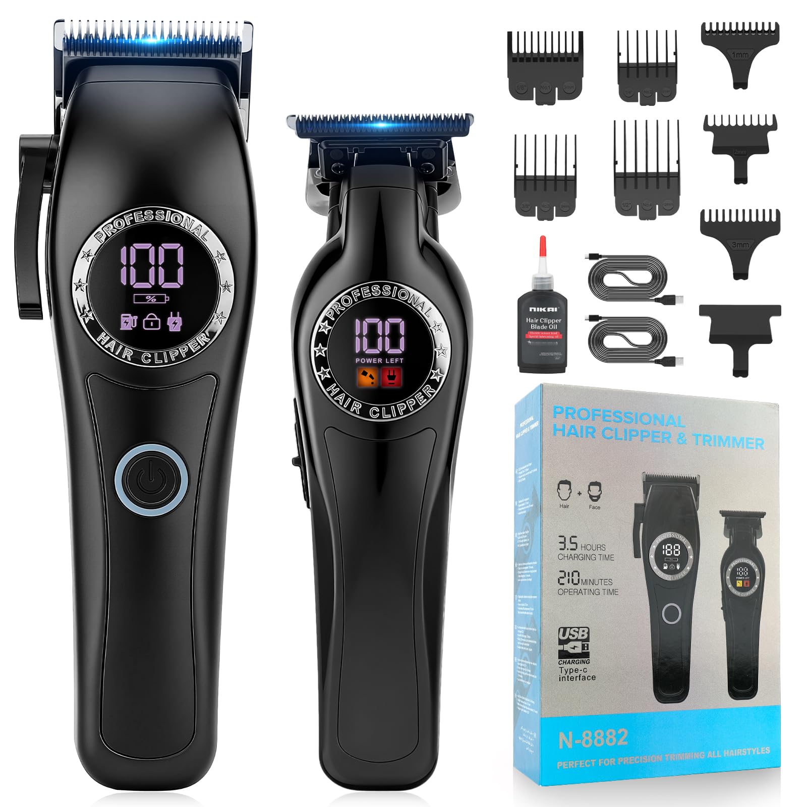 Qreeyx Professional 2-in-1 Clipper and Trimmer