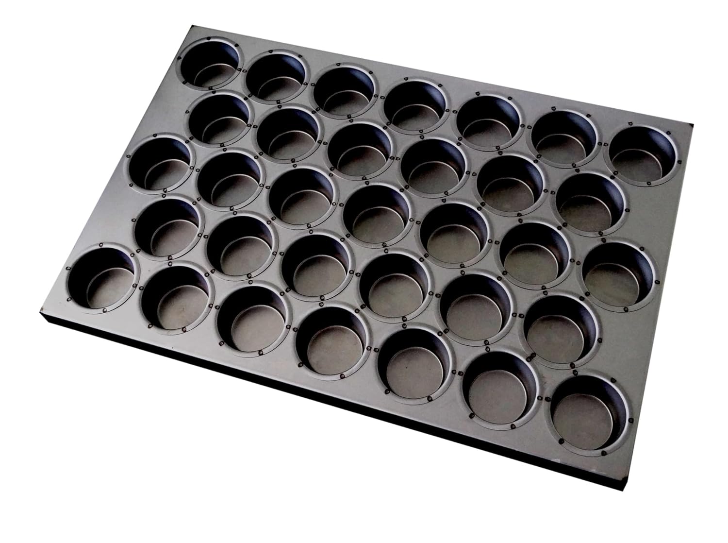 299104 Muffin Mould, 23.62"W x 15.75"D, 33 Muffins Capacity, 2.75" Dia., Non-Stick, Steel Coating