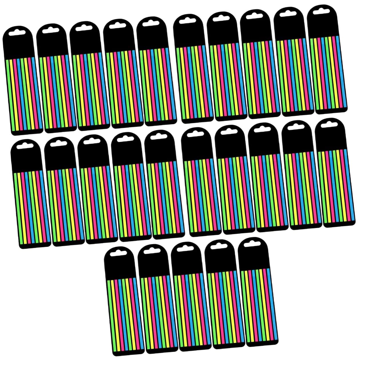 Ciieeo 25 Juegos Notas Adhesivas Fluorescentes Finas Tiras De Lectura Pestañas De Notas De Colores Tiras De Marcadores De Página Marcador Adhesivo Tiras De Lector Fluorescencia La Mascota