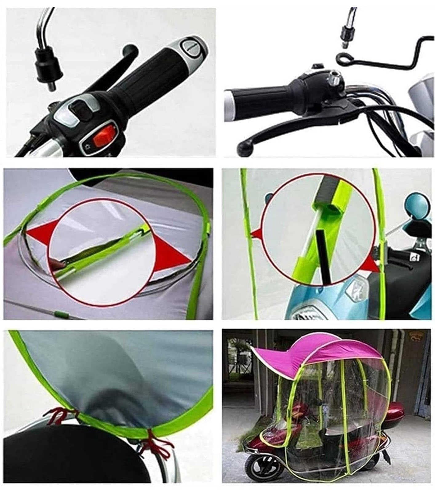 Cubierta de lluvia para scooter, accesorio fácil de instalar para mantener el scooter limpio y seco en climas lluviosos