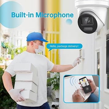 DS-2CD2387G2-LU 4mm 4K 8MP Color-VU IP PoE Camera for Hik-Connect APP