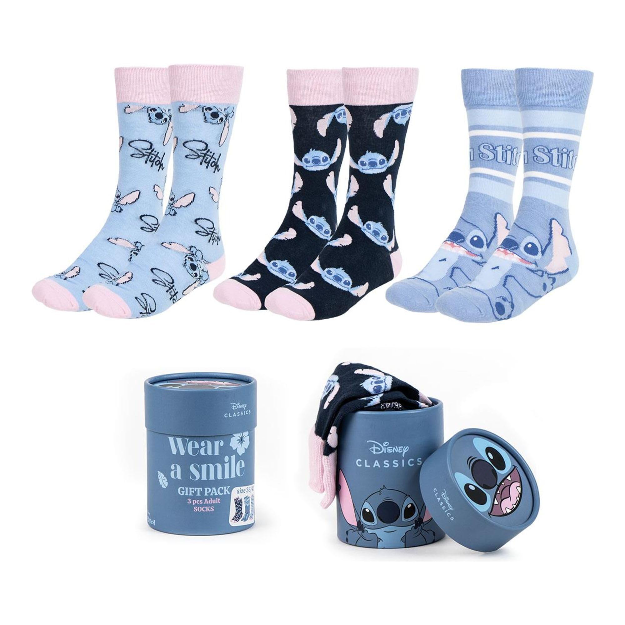 CERDÁ LIFE'S LITTLE MOMENTS Pack Calcetines 3 Piezas Stitch Socks, Multicoloured, One Size