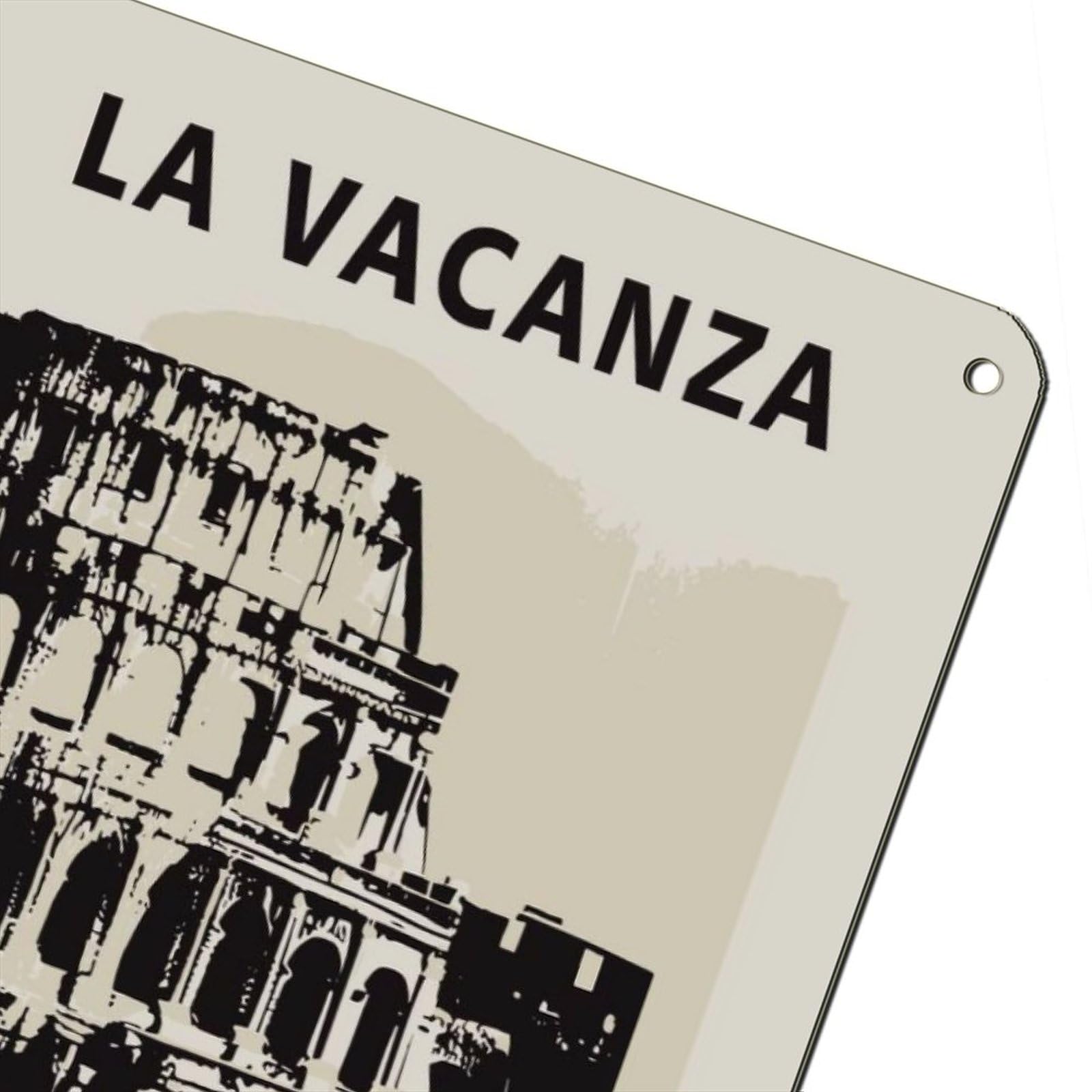 Targa In Metallo Con Scritta "Verona" In Stile Vintage, Stile Italiano, Turismo, Pubblicità Da Viaggio, In Metallo, 20,3 X 30,5 Cm - Foto 13