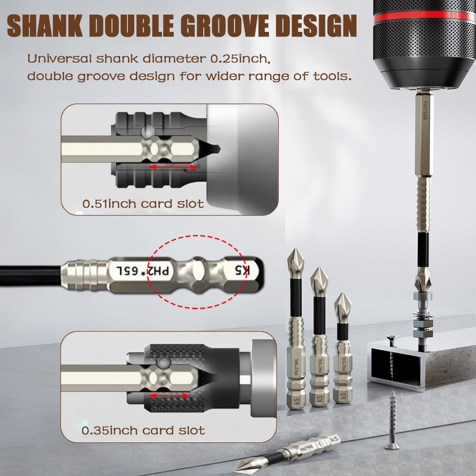 Magnetic Screwdriver Drill Bit Set - 9 Pieces -5 Magnetic Screwdriver Drill Bit Set - 9 Pieces -5