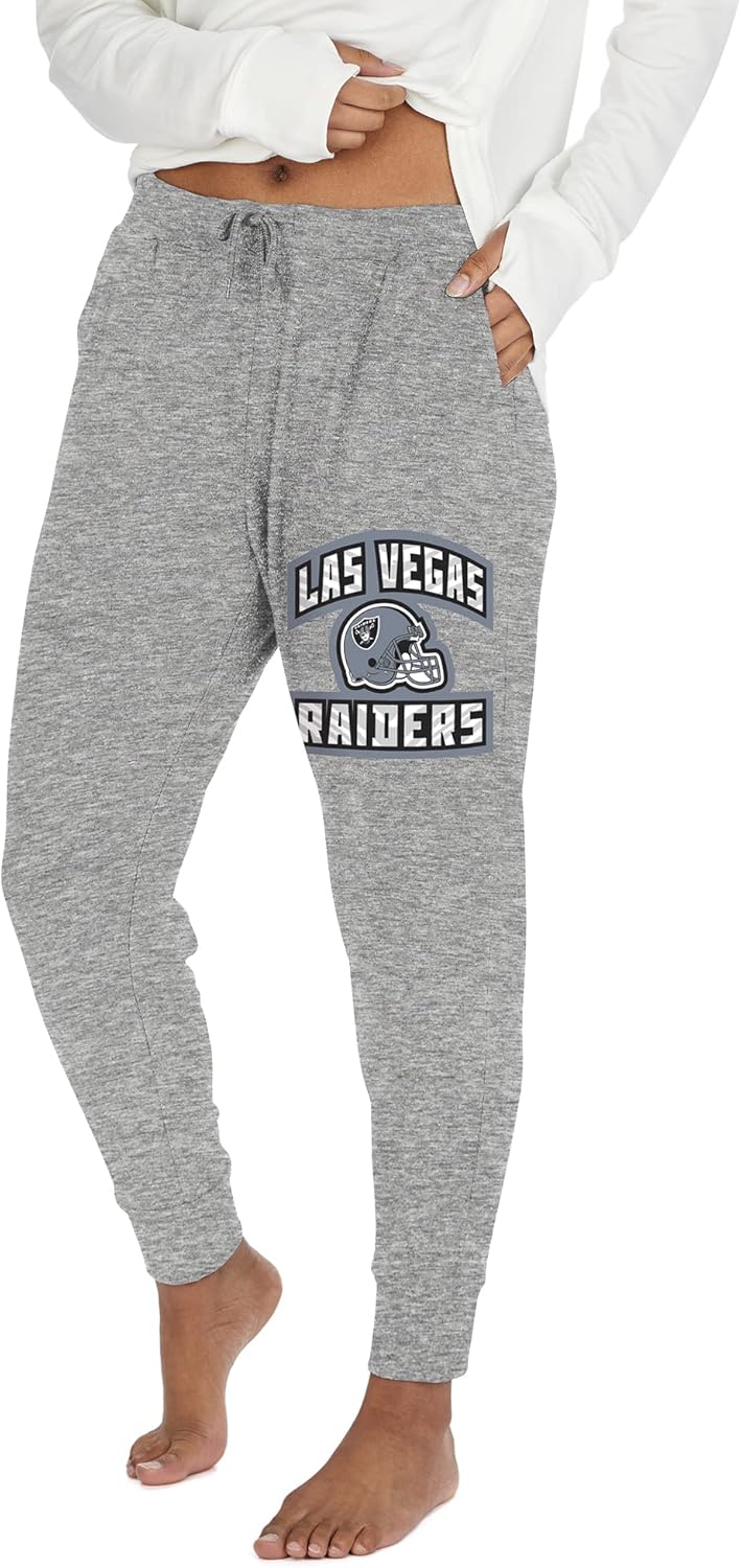 Zubaz NFL Womens Marled Gray Soft Jogger