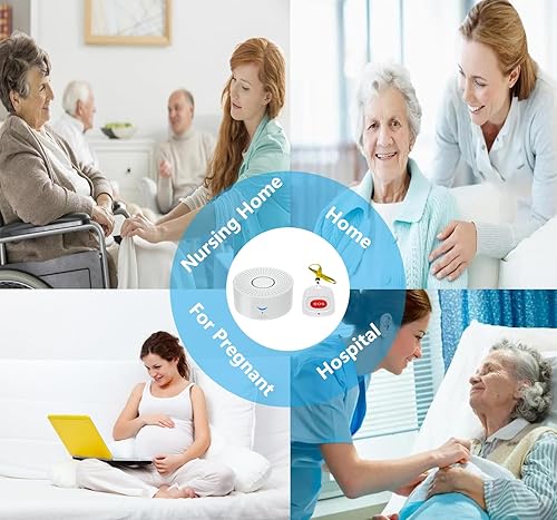 Miniatura 2 de Sistema de botón de llamada inteligente WiFi para cuidadores, alarma personal inalámbrica, llamada de emergencia, llamada de emergencia, localizador