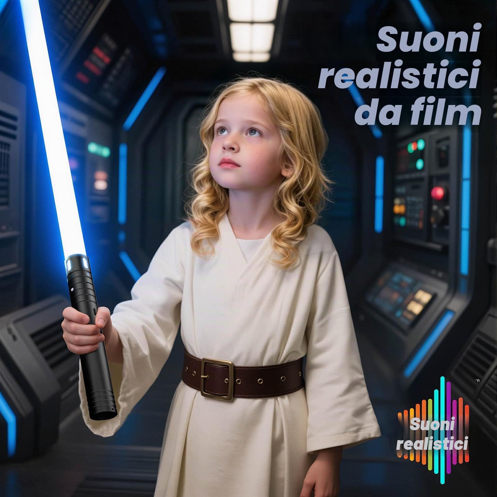 Spada Laser, Spade Laser Bambino con 15 Colori, Lightsaber Duello per 4 modalità Suoni, Spada Laser Ricaricabile USBC con Manico Metallico, Spade Laser per Halloween, Regalo di Natale (Nero 2PC)