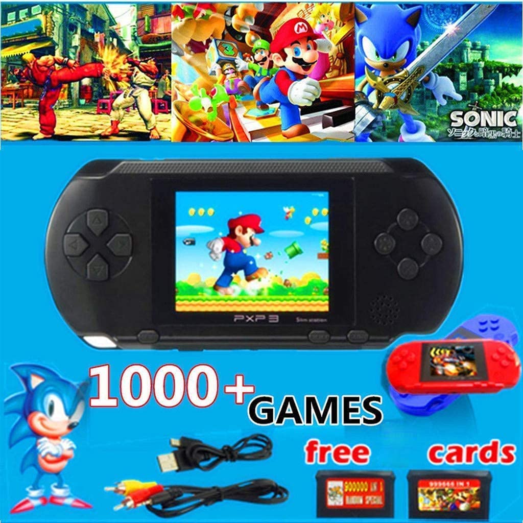 CHROX Console di Gioco Portatile per Bambini, 156 Giochi Integrati Sistema di Gioco Portatile Console di Gioco Classica A 16 Bit Lettore di Giochi LCD, Regalo di Natale per Bambini