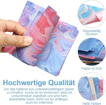 400 Sheets Gradient Origami Paper, 4 Styles, 9.5 x 9.5 cm