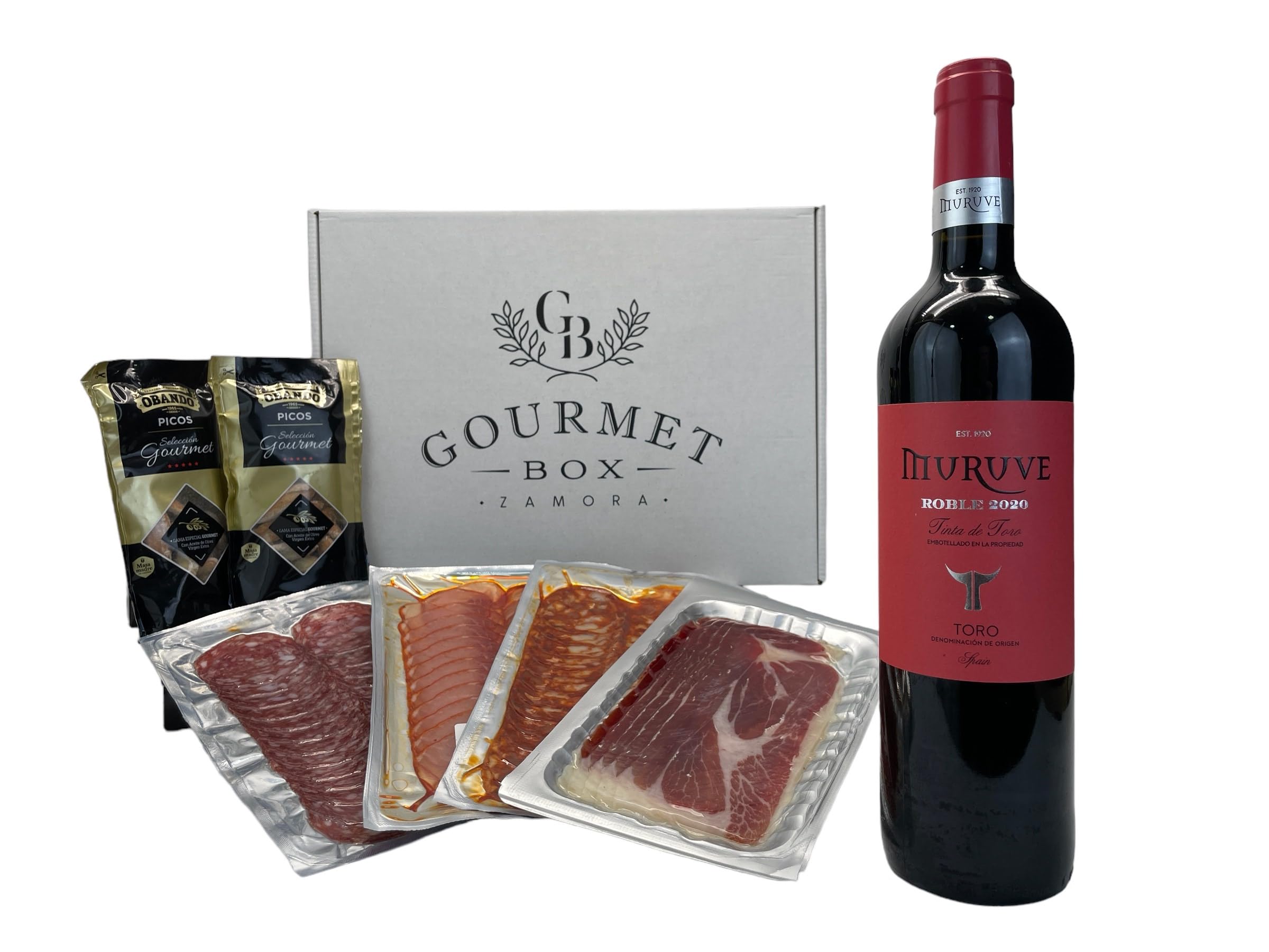 Cesta Gourmet para regalar,Lote de Ibéricos loncheados,Gourmet Box ZAMORA-Jamón,Lomo,Chorizo,Salchichón (Pack 400gr.) — view 9